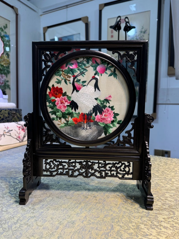 Embroidery Crafts-Decorative Ornaments-Red-crowned crane