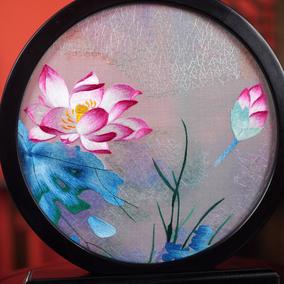 Embroidery Crafts-Dreamy lotus flower,Decorative Ornament