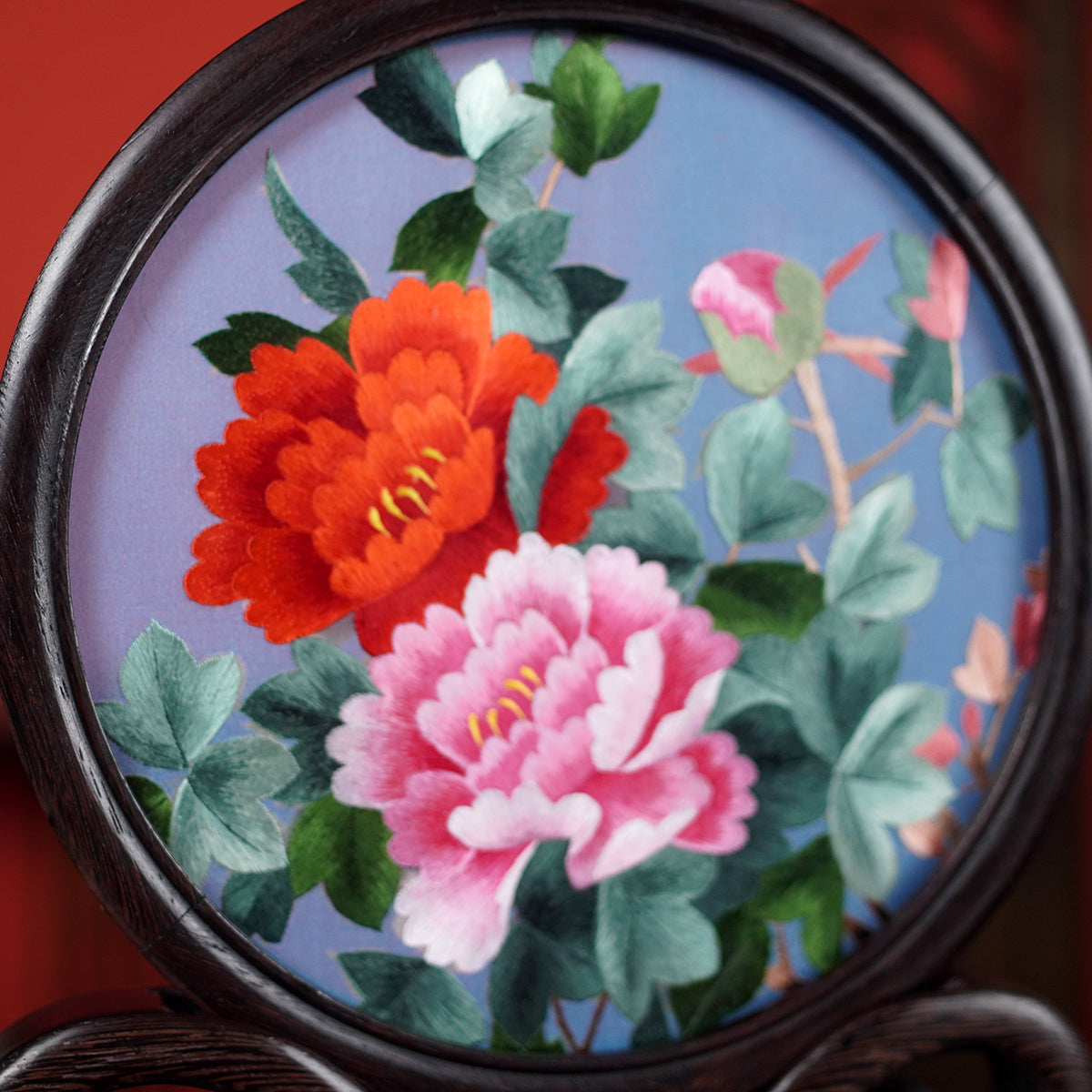 Embroidery Crafts-Chinese-style peony flower/Decorative Ornaments