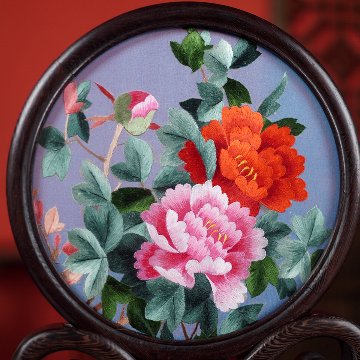 Embroidery Crafts-Chinese-style peony flower/Decorative Ornaments